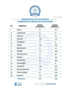 Voting locations Mogadishu