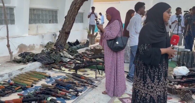 Recovered weapons Former President Sheikh Sharif